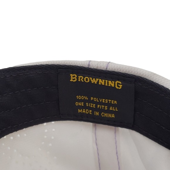 Browning Hunting Company Purple Buck Deer Logo Adjustable Hat Cap 100% Polyester - Picture 11 of 11
